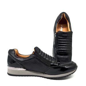 Caprice Comfort Slip On Zipper Leather Black Patent Leather Women's Size 8.5